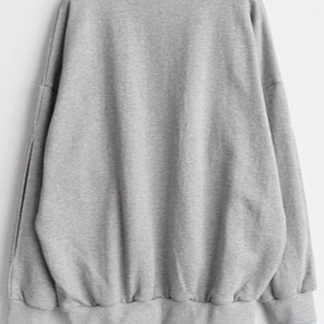 sweat shirt stripe blouse docking pullover /2color　NK2694