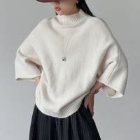 wide sleeve knit pullover/2color　NK2660