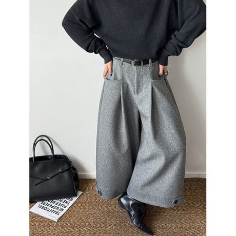 cropped tuck wide pants　NK2601
