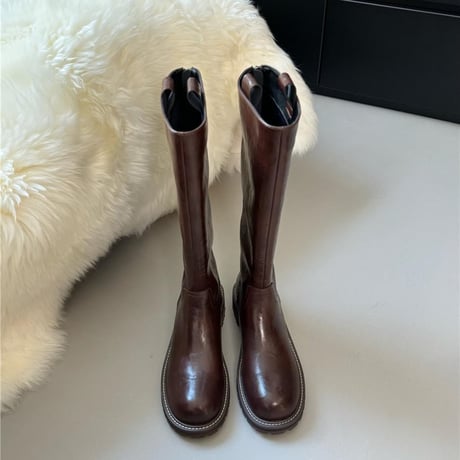 back-zip long boots /2color　NK2706
