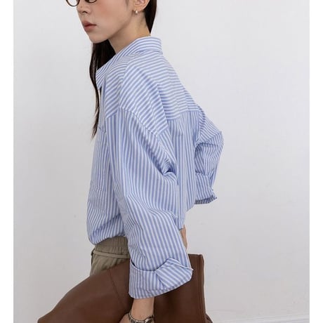 stripe print shirt　NK2597