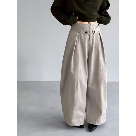 waist button tab wide pants　NK2614