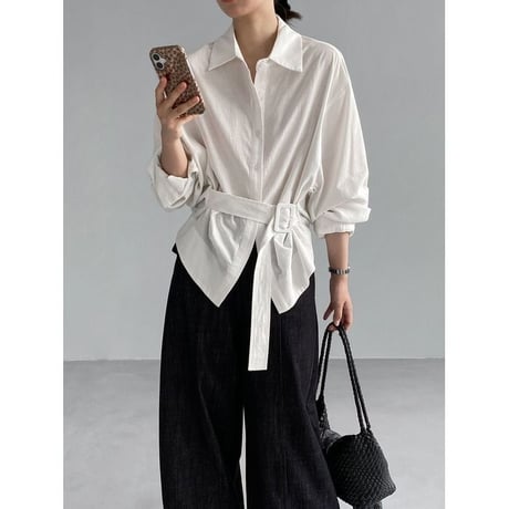 belted design shirt/2color　NK2661