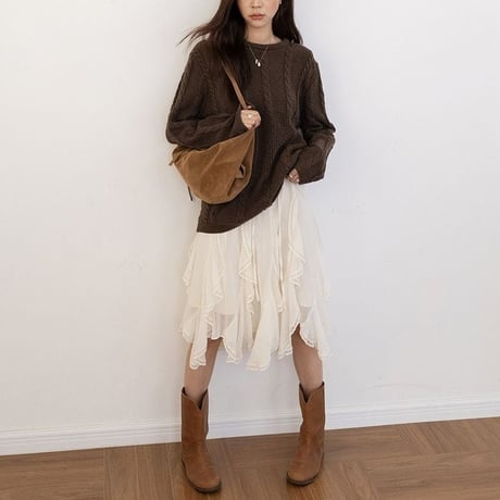 cable knit pullover　NK2632