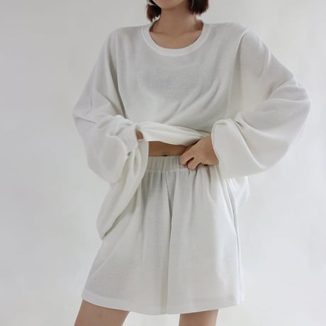 waffle lounge shorts set /2color　NK2689