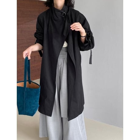 stand collar trench coat /2color　NK2578