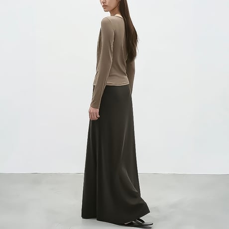 asymmetric layered long sleeve tee /2color　NK2339