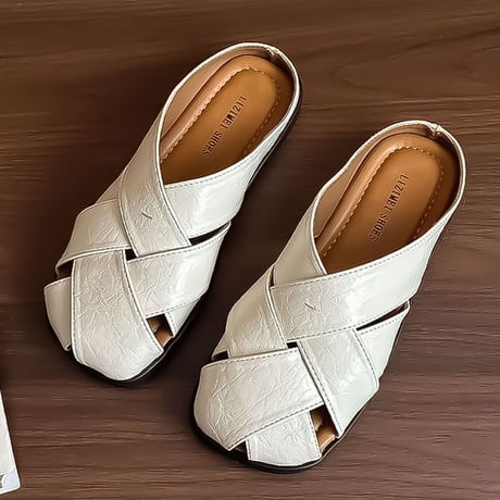 woven strap casual mules /2color　NK2334
