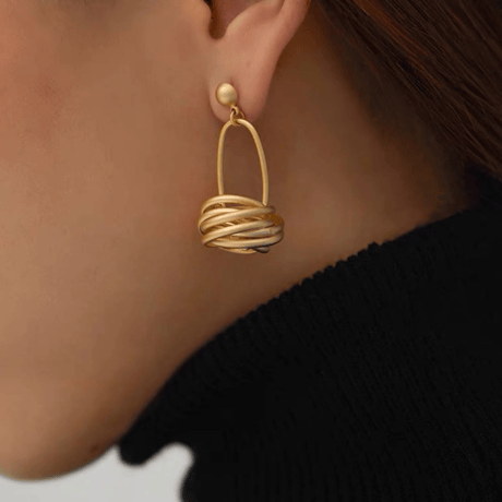 matte knot drop pierced　NK2711