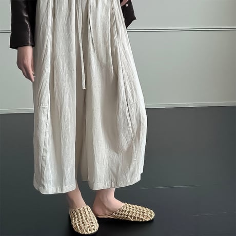 relaxed tuck wide pants /2color　NK2392