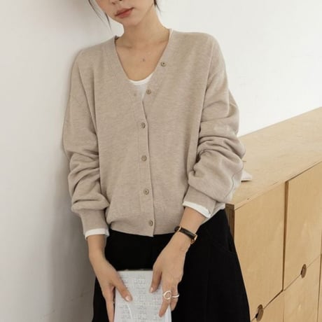 v-neck knit cardigan　NK2621