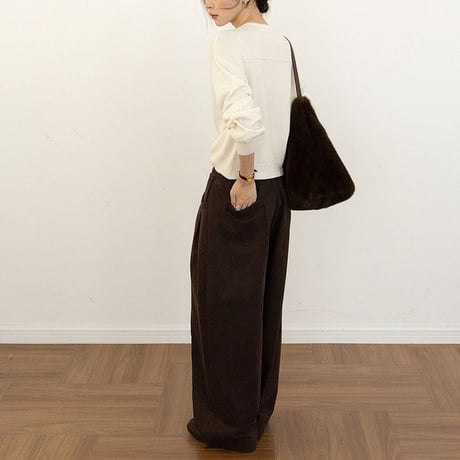 design tuck wide pants　NK2598