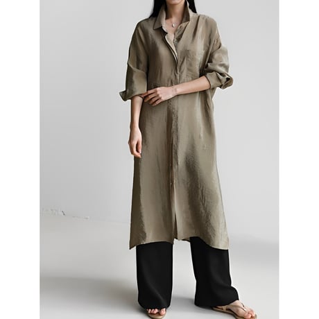 oversized long shirt /4color　NK2670