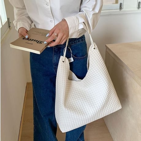 mesh weave tote bag /4color　NK2349