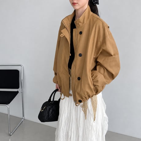 stand collar zip blouson /3color　NK2577