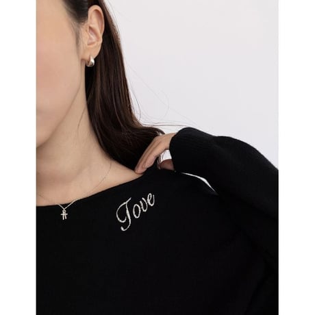 lettering knit pullover　NK2605