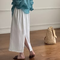 relaxed straight maxi skirt /4color　NK2398