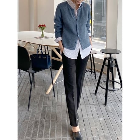 stripe side slit long shirt　NK2676