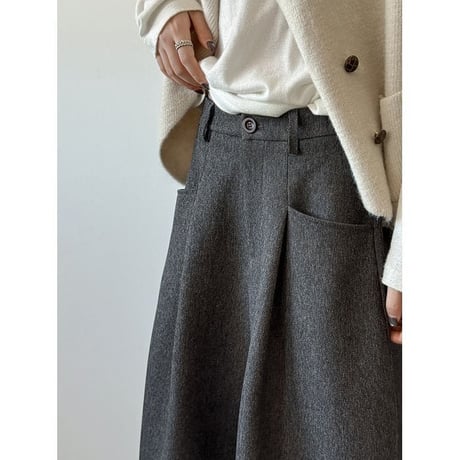 cropped tuck wide pants　NK2601