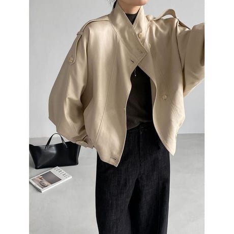 shoulder epaulet asymmetry jacket　NK2593
