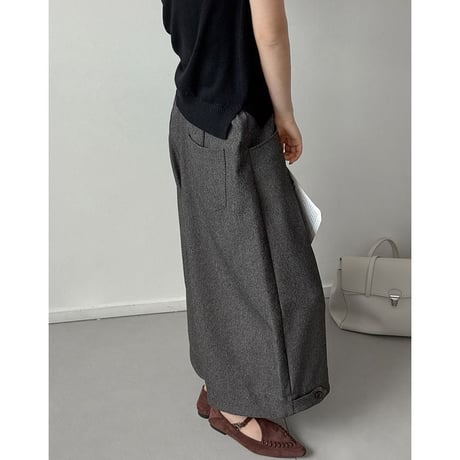 cropped tuck wide pants　NK2601