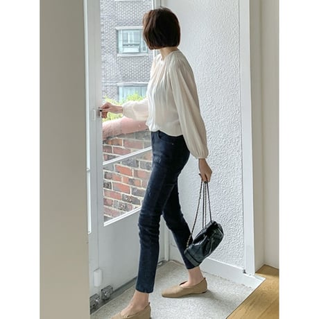 gathered-neck blouse　NK2675