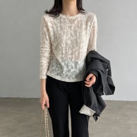 embroidered sheer top　NK2615