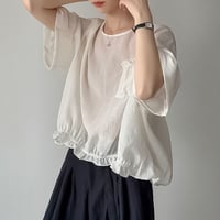 frill hem relaxed blouse /3color　NK2406