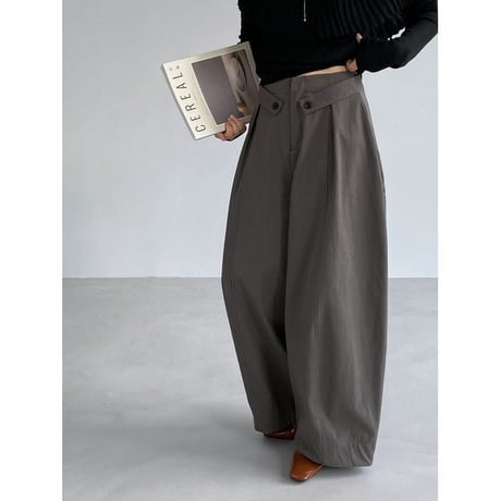 waist button tab wide pants　NK2614