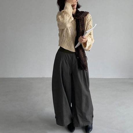 adjustable hem wide pants　NK2617