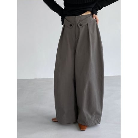waist button tab wide pants　NK2614