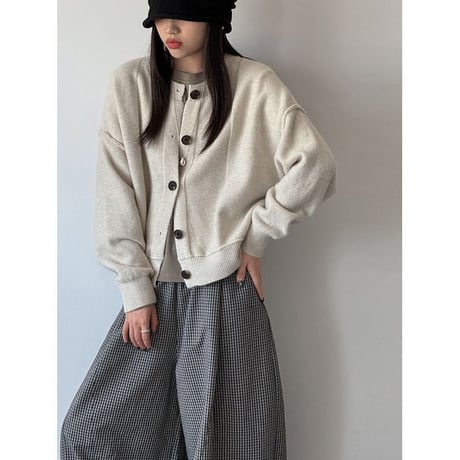 drop shoulder knit cardigan /4color　NK2771