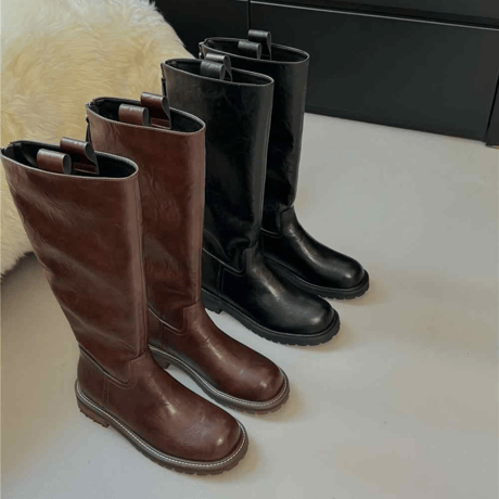 back-zip long boots /2color　NK2706