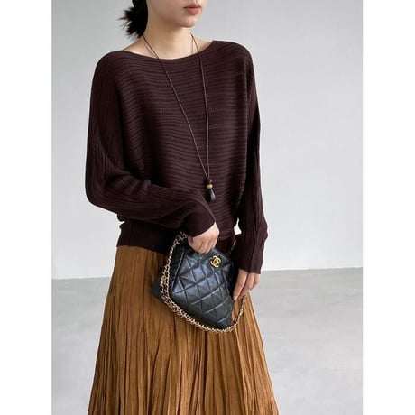 sheer knit dolman sleeve knit　NK2633