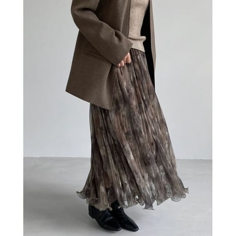 nuance sheer pleated skirt　NK2770
