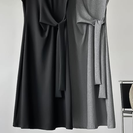 twist knot relaxed maxi dress /2color　NK2394