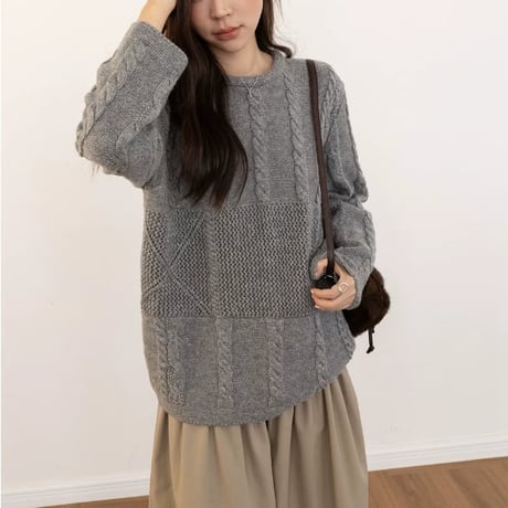 cable knit pullover　NK2632