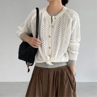 cable knit cardigan/3color　NK2657