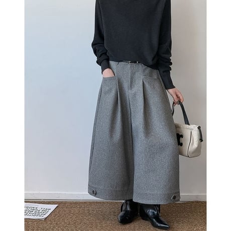 cropped tuck wide pants　NK2601