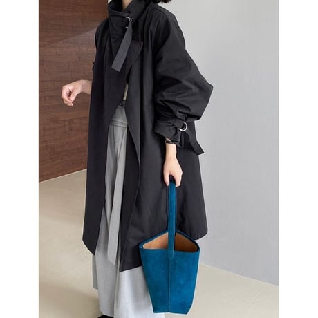 stand collar trench coat /2color　NK2578
