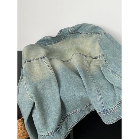 stand collar denim jacket　NK2496
