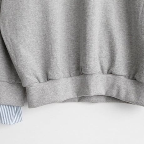 sweat shirt stripe blouse docking pullover /2color　NK2694