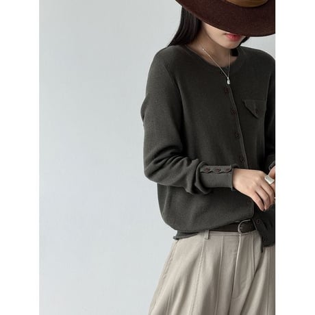 button cuffs knit cardigan　NK2619