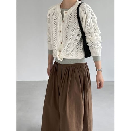 cable knit cardigan/3color　NK2657