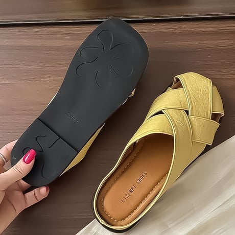 woven strap casual mules /2color　NK2334