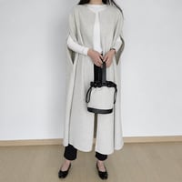 long cape gilet coat 3color/　NK2505