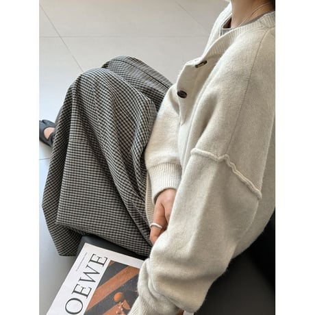drop shoulder knit cardigan /4color　NK2771