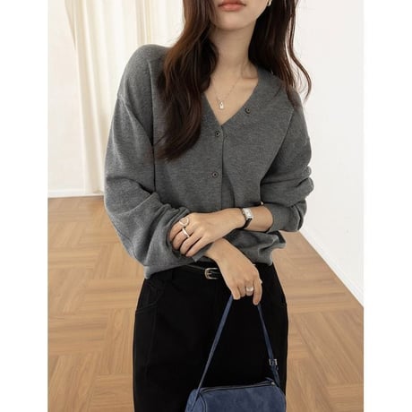 v-neck knit cardigan　NK2621