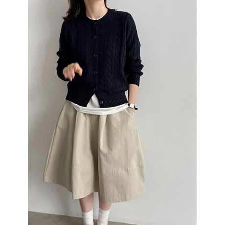 cable knit cardigan /4color　NK2627