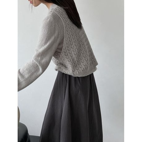 knit vest & pullover set /4color　NK2641
